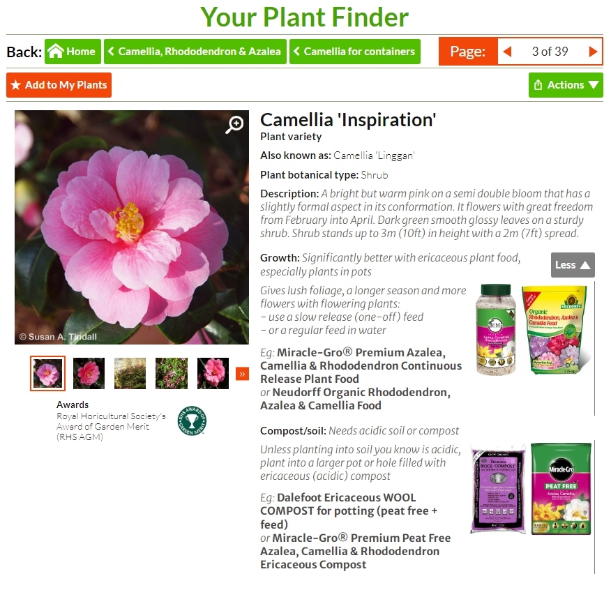 Joy of Plants Plant Finder screenshot