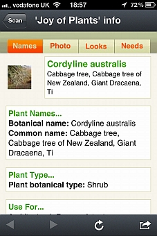 Joy of Plants Plant Info page 1